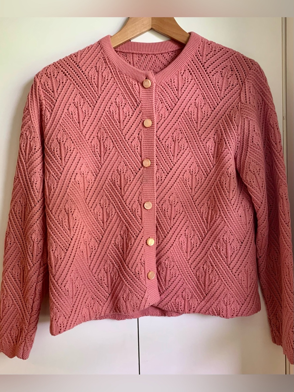Dusty Pink Knit Cardigan